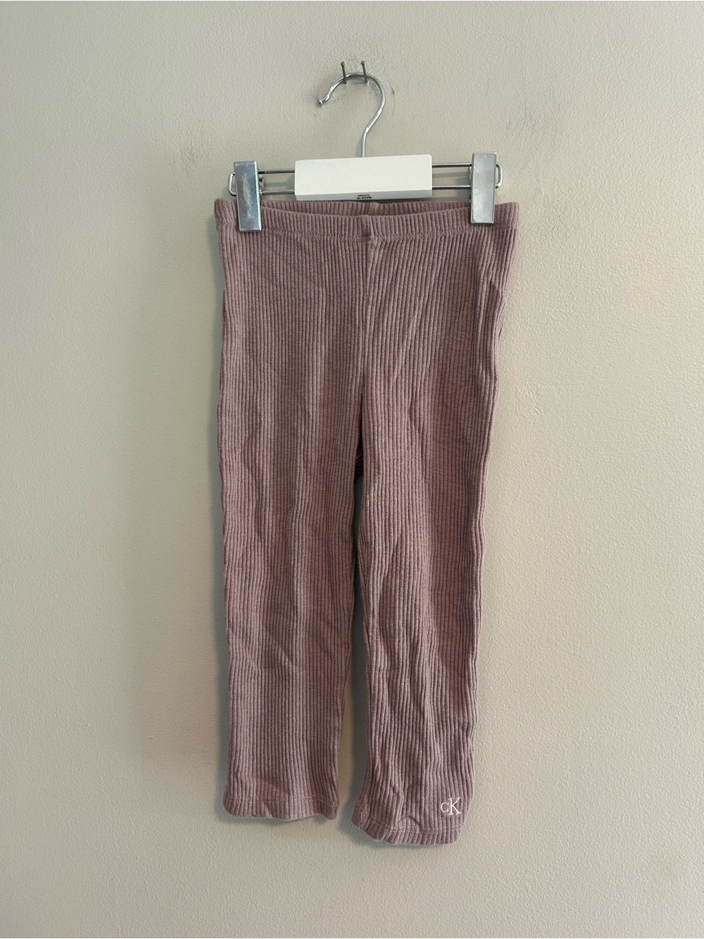 Calvin Klein toddler 5 Mauve purple Ribbed leggings